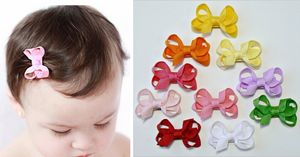 10 Stück 5,1 cm Wellenpunkt-Punkt-Haarschleifen-Clip für Babys, Mini-Haarbögen, Ripsband, Boutique-Bowknot mit Krokodilklemme, Kopfbedeckungszubehör HD3346