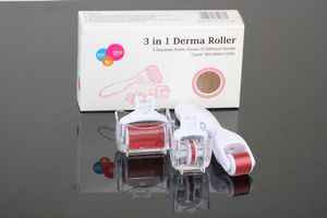 Aço inoxidável Médico 180 600 1200 Agulhas 3in1 Rolo Microneedle Derma Roller Acne Removedor de Rugas