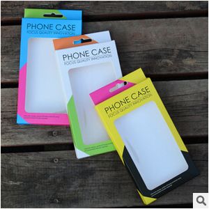 Dual Color Universal Paper Plastic Retail Paket Förpackning Boxar för telefonfall iPhone S s plus Samsung S6 S7 Edge