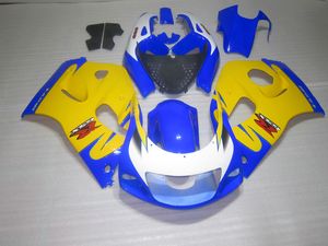 Kit carenatura completa ABS per SUZUKI GSXR600 GSXR750 1996 1997 1998 1999 2000 GSXR 600 750 96-00 carenature giallo blu GB16