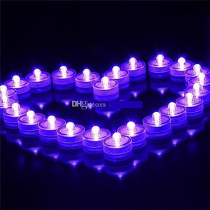Underwater Flickering Flicker Flameless LED Tealight Tea Waterproof Candles Light Battery Operated Wedding Birthday Party Xmas Decoration