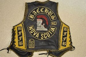 Vendita calda NOVA SCOTIA Moto Cool Large Back Embroidery Patch Clun Vest Outlaw Biker MC Patches Spedizione gratuita