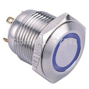 ELEWIND 16mm RING upplyst momentanvändningsknappbrytare (PM161F-10E / J / B / 2.8V / S)