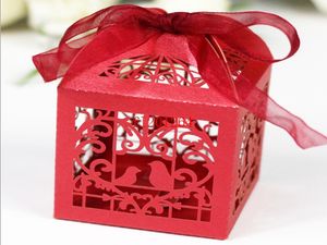 DHLフェデックス送料無料キャンディボックス鳥ハート中空デザイン結婚式パーティー甘いチョコレートパッキングバッグボックス、200ピー/ロット