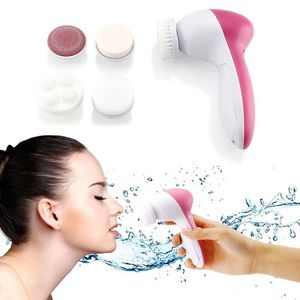 5 in 1 Electric Wash Face Machine Face Pore Acne Cleanser Body Cleaning Massage Mini Skin Beauty Massager Brush