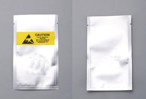 Otwarty Top ESD Multi-Size Plastic Package Torba Antystatyczna Antystatyczna dla iPhone Flex Cable Battery Packing Etui Yellow Etykieta