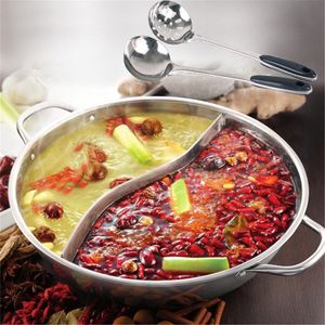 Wholesale-Duck hot pot thick stainless steel cooker special pot Little Sheep hot pot ruled 28-40CM
