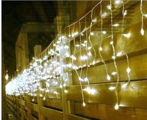 5M 200LEDS LICHTEN KLICHTENDE LANE LED String Icicle Lamps Gordijn Kerstmis Home Garden Festival Wit 110V-220V EU UK US AU Plug