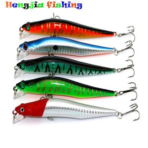 HENGJIA 5 Renk Uzunluk 12CM Ağırlık 10G Balıkçılık Lure Hard Bait Yapay Canlı Yüzme Lure Mücadele