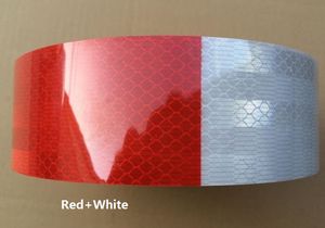 Red White Traffic Signal Sticker High Light Reflective Strip Car Truck Van Motorcycle Reflect Tapes