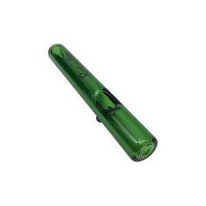 7-Inch Green Straight Tube Smoking Hand Pipe with Vibrant Sticker and Deep Bowl for Your Smoking Pleasure