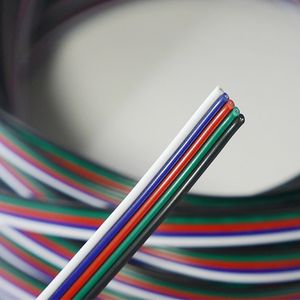 100M 5-Pin-Draht, flexibles RGBW-Kabel, Verlängerungskabel, Kabelanschluss für RGBW 5050 LED-Streifen