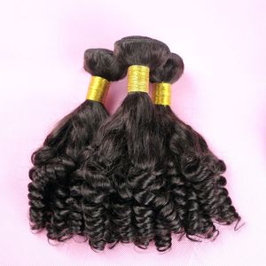 Virgin Human Hair Buntlar Brasilianska Human Hair Weaves Funmi Wefts 8-34Inch UNBORDED PERUVIAN Indian Mongolian Bulk Mänskliga hårförstoppningar