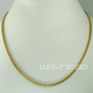 여자 18K 골드 50cm 길이 2.5mm 두꺼운 링 링크 체인 Necklace N239