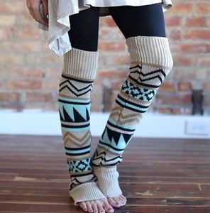 New Bohemian style Christmas Crochet Knit Scaldamuscoli Boot Cuffs Toppers Boot Socks 15 paia / lotto # 3915