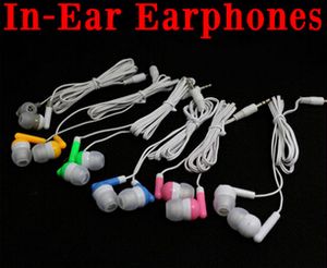 Новый цвет In-Ear наушники наушники для наушников 3,5 мм Earbud наушник для MP3 MP4 iphone4 iphone5 / 5S 3,5 мм аудио, 1000шт Свободного DHL / Fedex