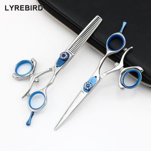 Lyrebird HIGH CLASS Forbici per capelli set 6 INCH 360 Pollice Manico girevole Forbici per capelli professionali di alta qualità