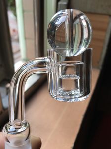 Quarz-Banger mit Glas-Vergaserkappe, Kern-Reaktor-Banger-Gral-Nagel + OD 25 mm Glasperlen, Kugelkappen für Glas-Wasserpfeifen