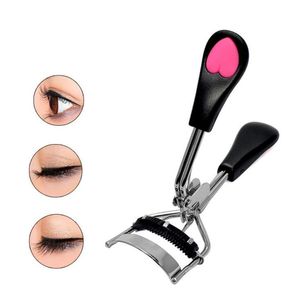 6colors Ladies Makeup Eye Curling Eyelash Curler with comb Eyelash Curler heart handle Clip Beauty Tool Stylish
