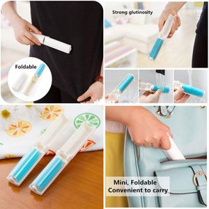 Tvättbar Lint Dust Hair Remover Cloth Sticky Roller Brush Cleaner Folding