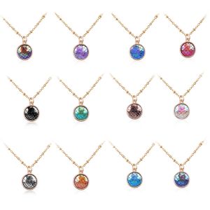 Fashion Drusy Druzy Necklace 12MM Mermaid Scale Pendant Necklaces Gold Plated Fish Scale Rainbow Sequins Necklace For Women Lady Jewelry