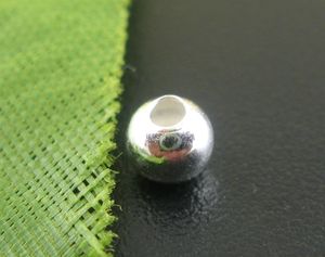 Großhandel-2015 Neue 50PCs 925 Sterling Silber Nahtlose Perlen 3mm Kostenloser Versand