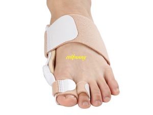 2 teile/los Kostenloser versand Zwei Löcher Bunion Hallux Valgus Orthopädische Toe Separator Big Thumb Schiene Haarglätter Corrector Hilfe