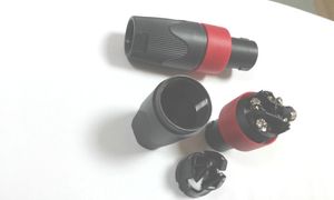 Hochwertiger roter Speakon 4-Pin-Stecker-kompatibler Audiokabel-Adapter