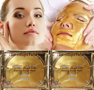 Maschera facciale al collagene d'oro al dettaglio Nano Technology Crystal Mask cura della pelle sbiancante maschera idratante al collagene con pacchetto inglese