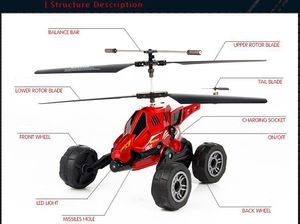 Remote Control Aircraft, Helicopter Model, Air Land Vehicle with missile for Children Gifts, Collecting