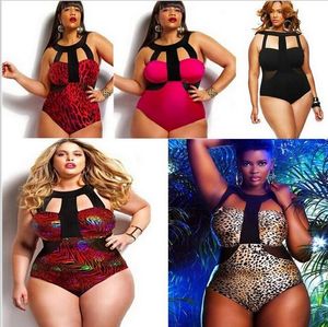 Newest Plus size women retro fringe top high waist bikini sexy printed swimwear one piece Swimsuit bath suit summer beach clothing jumpsuit