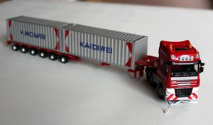 Supergroßes Legierungs-LKW-Modellspielzeug, Containerauto, DIY, flaches Trägerfahrzeug, Präzisionssimulationsfahrzeug, Geschenk, Sammeln, kostenloser Versand