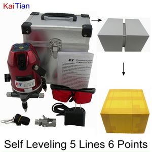 Wholesale-KaiTian Rotary Laser Level with Outdoor Tilt Function Euro Plug 635nM Lazer Level 5 Line 6 Point Self Leveling Cross Line Level on Sale