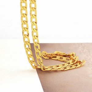 Solid 14k gul guld mens halsband kedja födelsedag valentin gåva värdefull 100% äkta guld, inte solid inte pengar.