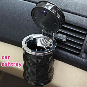 Hurtownie LED Car Ashtrays Car Papierosy Popielniczki Auto Samochodowe Ashtray Cup Led Papieros Papieros Puchar Dymu Pucharu ATP237