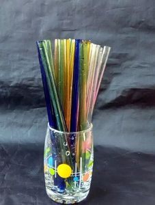 kostenloser Versand neues dickes massives Glasrohr, Glas-Shisha / Glasbong-Teile, Länge 20 cm, Farbe zufällige Lieferung