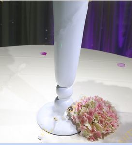 Vaso de flor de metal branco para decoração por atacado