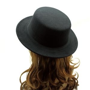 Wholesale unisex men women fedora hat for sale - Group buy New Fashion Unisex Wide Brim Jazz Cap Wool Fedora Hats For Men Vintage Women Black Panama Sun Top Hat