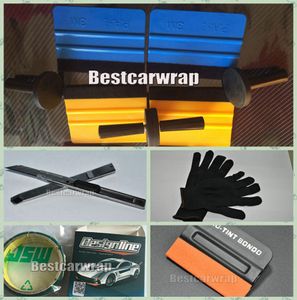 1xKnife / 2x cutter and 4pcs Magnet / 4 pcs 3M Squeegee & 1x Knifeless tape / 1 pair gloves # For Car Wrap Window tint Tools kits