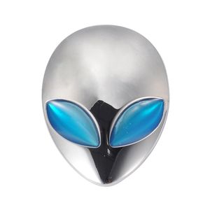 Gümüş Araba 3D Logo Metal Yabancılar Oto Kamyon Motosiklet Amblem Badge Sticker Çıkartma Mavi Gözler