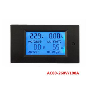 10PCS Digital Voltmeter Ammeter AC V A Amp Volt Meter Current LCD Blue Back light Voltage Power Energy Transformer Coil