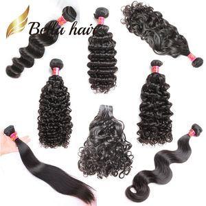 Bella Brasilianisches Haar, 20,3–86,4 cm, unverarbeitetes Echthaar, Bündel, knochengerade, gewellt, lose, tiefe Locken, Wasserwellen, natürliche Wellen, Haarverlängerungen, Julienchina