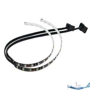 5050 SMD 30cm Rot Blau Weiß Grün LED Streifen Licht für PC Computer Case Sleeved Kabel Molex Stecker 12V