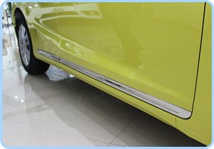 Högkvalitativ ABS Chrome 4st Car Side Door Trim, Side Door Streamer, Side Door Protection Bar för Honda Fit, Jazz 2014-2017