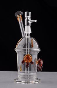 Hosahs Cheech Glass Cup Oil Rig Bongs färgade mini Glass Bong Oil Rig billig bägare