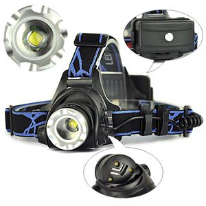 Waterproof Headlight Cree XM L T6 Lumen Led Head light Power Headlamp Zoomable Head Lamp For Camping Hunting Charger