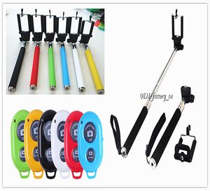 best selling Extendable Handheld Monopod Selfie Stick + Bluetooth Remote Shutter Controller Self-timer for iPhone 11 Samsung Note20 S20 Android IOS izeso