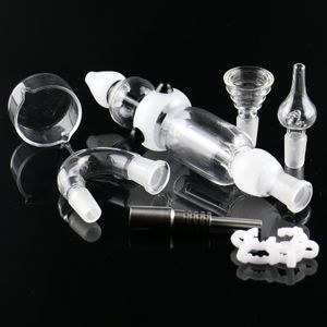 Hosahs 14mm Nector Collector Kit Bong Ny design Två funktioner Oil Rigs Glass Water Pipe With Case