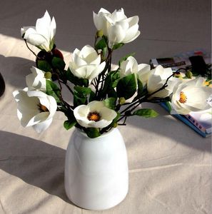 Flores Artificiais 42cm High Magnolia Flores Recomendar Cerimoniosamente Mangnolia Terno Para Decorações Home Frete Grátis SF010