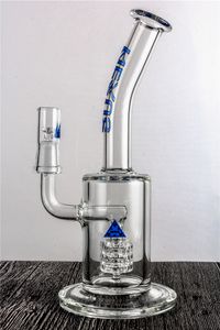 Nexus Beaker Bong Cologhs BirdCage Perc Recycler Стеклянный синий бабчик вода труба Nexus согнутая шея бонг